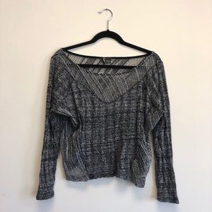 Grey and black knit sweater